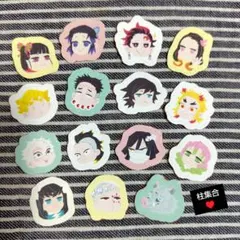 柱集合★鬼滅の刃　ゆるフレークシール　冨岡義勇　不死川実弥　おばみつ　無一郎