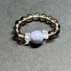 BR1169 天然石 パワーストーン ビーズリング タンザナイト スモーキー