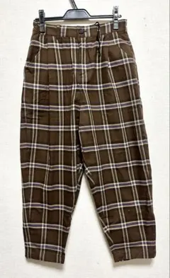 スタジオクリップ　チェックテーパードパンツ　Lサイズ