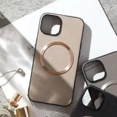 FiOs iPhoneケース （15plus）MagSafe対応ベージュ