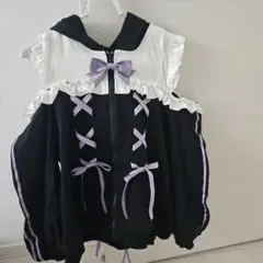 puppet Bombs フリル付きフードのカジュアル　うさぎパーカー