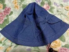 クイーンヘッド　ダークブルー リボン付きハット