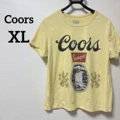 Coors 【XL】Banquet Tシャツ XL イエロー 半袖 ロゴ 黄色