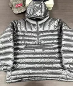 Supreme ハーフジップ ダウン シルバー Mサイズ