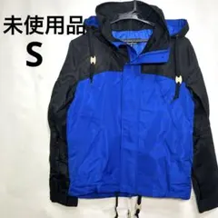 8(eight)エイト新品青と黒のフード付きマウンテンパーカー男女兼用s