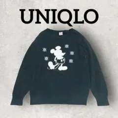 UNIQLO キッズ 長袖セーター ミッキーマウス Disney (120) 黒