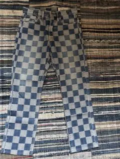 KAPITAL 市松模様　チェック柄デニムパンツ