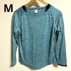 ミズノ　長袖Tシャツ　 トレーニングウエアロングスリーブ　レディース　M 緑