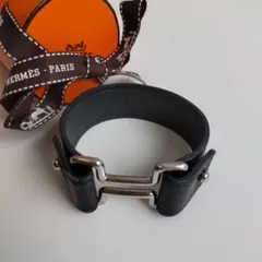 HERMES エルメス ミニリヴァル レザーブレスレット ノアール 黒 - メルカリ