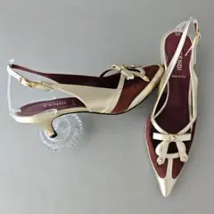 FENDI ✨フェンディ イタリア製 スリングバック パンプス 35 1/2