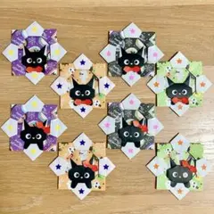 折り紙 黒猫 メダル 8枚 ハンドメイド ハロウィン