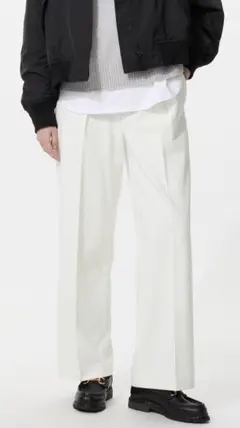 UNIQLO ユニクロ タックワイドパンツ ホワイト L