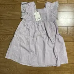 モ*ン様 【週末限定】【新品タグ付】110サイズ ラベンダー ワンピース アプレ