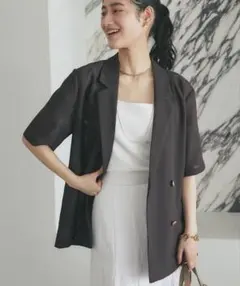 La boutique BonBon ライトメッシュハーフスリープジャケット