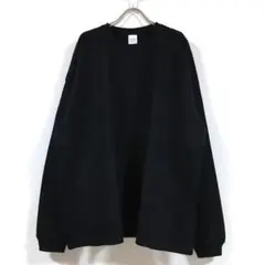 新品 5.6オンス ビッグシルエット 長袖Tシャツ 無地 メンズ ブラック XLのサムネイル