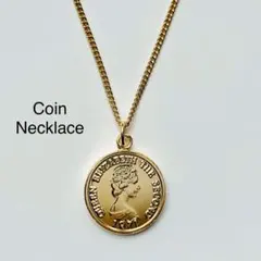 コインネックレス　ゴールド　シルバー　ハンドメイド　男女兼用　高品質