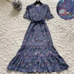 Indi & Cold/インディ アンド コールド　花柄ティアードワンピース　S