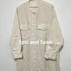 Spic and Spanベージュ 長袖 シャツワンピース