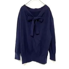 【UNITED ARROWS】ニット カシミヤ混 オフショル バックリボン