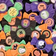 【64個】3.8センチ キャンディ ハロウィン柄シールつき0510-02