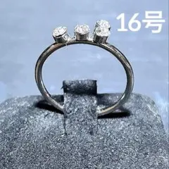 중고 실버 도금 링 빈티지 스타일 16호 4석 반지