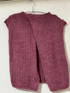 【即購入可能】 手編みニットベスト