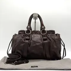 miumiu vitello lux ヴィッテロルクス ハンドバッグ MIUMIU ミュウミュウ ヴィッテロルクス 2WAY ハンドバッグ