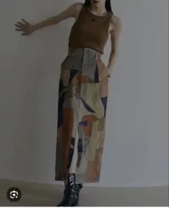 2607048 MEDI MURAL I LINE SKIRT グリーン M - メルカリ