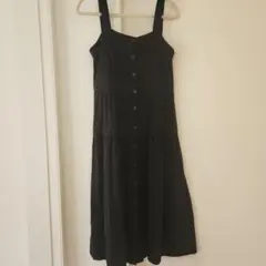 H&M ボタン付きワンピース ブラック Sサイズ