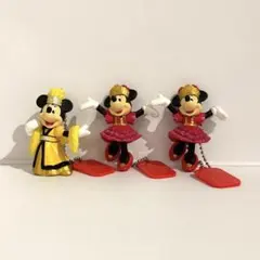 歴代ミニーマウス　キーチェーンカプセルトイ　3個まとめ売り