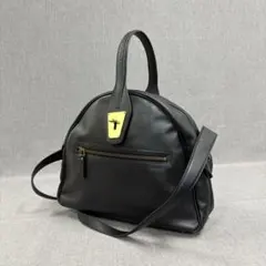 GUCCI グッチ 本革 2way ショルダーバッグ ハンドバッグ ブラック
