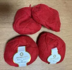 THAMES-KID mohair brush 赤色 63 50g×2玉＋42g