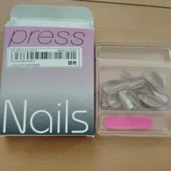 銀色 ネイルチップ 24個入り