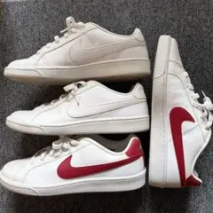 NIKE COURT ROYALE 27.0cm ホワイト レッド セット販売