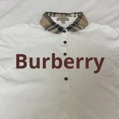 BURBERRY 半袖ポロシャツ L ホワイト