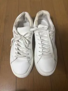ZARA レザースニーカー 白 26.5cm