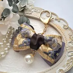 ⭐3252⭐❣️大人可愛い華やかアクセ❣️オリジナル✴インド刺繍バッグチャーム
