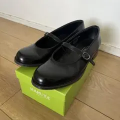 HARUTA ワンストラップ シューズ ブラック
