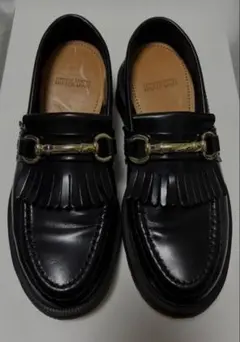 Dr. Martens フリンジ ローファー ブラック - メルカリ