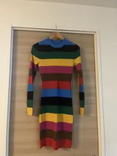 GAP マルチカラー リブ編みセーター S ニット