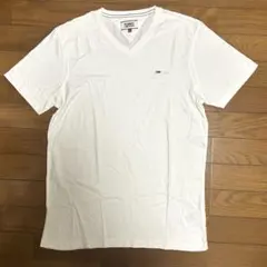 TOMMY JEANS Tシャツ　Vネック　白　ホワイト　半袖　レディース