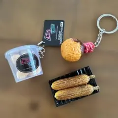食べ物キーホルダー　たこ焼き　ポップコーンのサムネイル