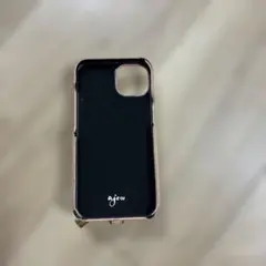 ajew iPhoneケース ピンク ジップポケット付き iPhone14ケース