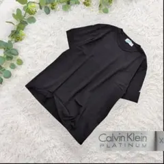 綿100%❗️美品❗️【カルバンクラインプラチナム】無地Tシャツ 黒 XLのサムネイル