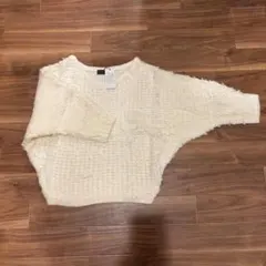 新品 CECIL McBEE セシルマクビー ドルマンニット ホワイト F