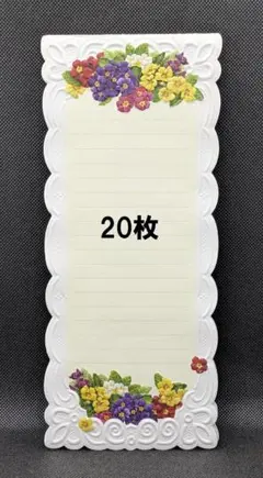 キャロルウィルソン　エンボス加工　メモ帳　花柄スカラップエッジ　便箋 キャロルウィルソン エンボス加工 メモ帳 花柄スカラップエッジ 便箋