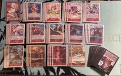 赤シャンクスデッキ　二重スリーブ付き　ドン付き