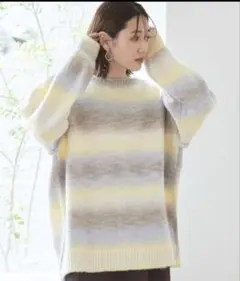 グローバルワーク　グラデーションニット　カーディガン　M