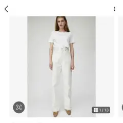 HW WHT LOOSE STRAIGHT moussy ホワイト　デニム