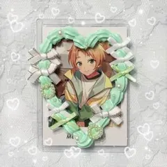 ♡ミントホイップ♡ ホイップデコ B8 グリーン 硬質ケースデコ緑 トレカケース